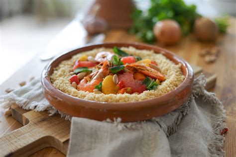 Couscous de crevettes aux agrumes Les Pépites de Noisette