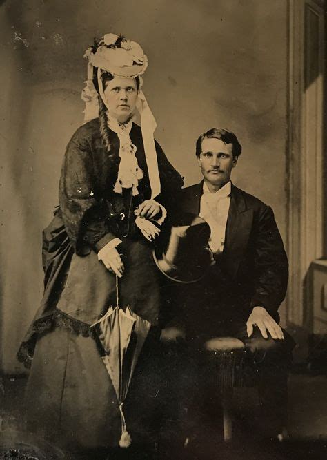 Celia Ann Mattie Blaylock And Wyatt Earp On A 1 4 Plate Tin Original Image From The