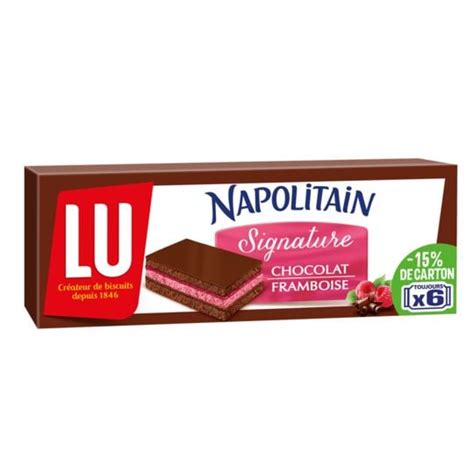 LU Gâteaux au chocolat et à la framboise Signature Napolitain LU