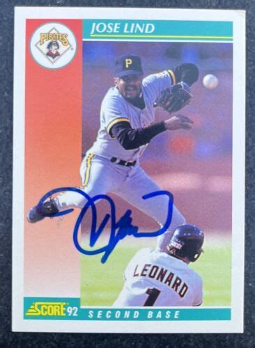 Jose Lind Score Baseball Card Auto Autograph Signed