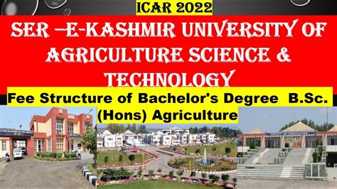 Sher E Kashmir University Of Agricultural Sciences And Technology Of Jammu Fee Structure Icar