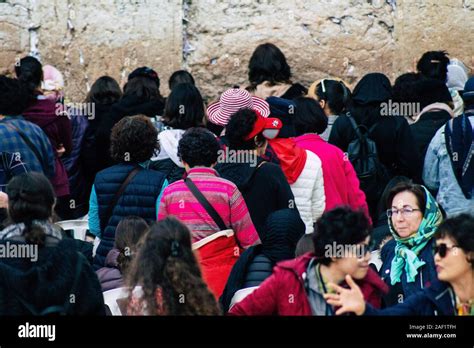 Jerusalem Israel December 11 2019 View Of Unknowns People Praying