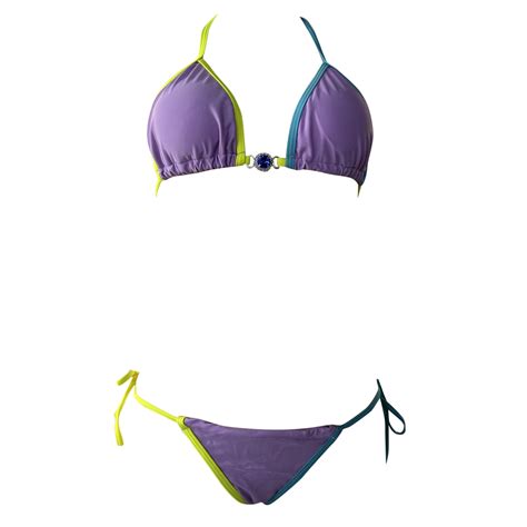 Xiuh Bikini Set For Women High Cut String Bathing Set Triangle Bikini