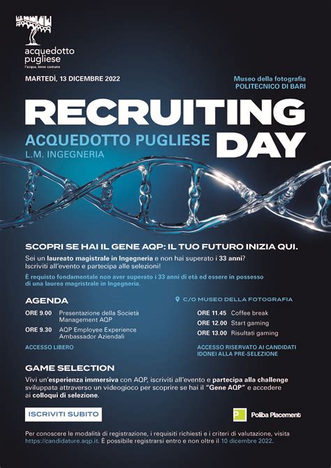 Recruiting Day Unopportunit Per Entrare Nel Mondo Aqp Acquedotto