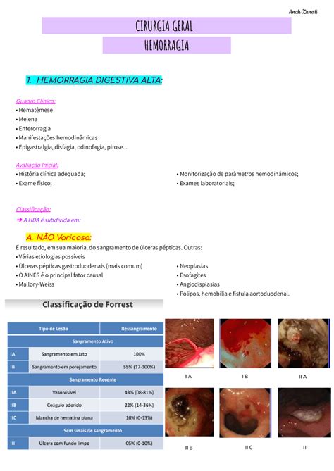 Hemorragias Digestivas HDA E HDB Resumos Medicina Docsity