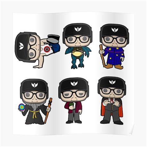 The Many Faces Of Tom Mcgee Poster By Dumbdumbdice Redbubble