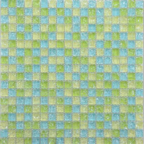 Green Polished Glass Mosaic Wall Tiles Size 300 X 300mm Model Py027