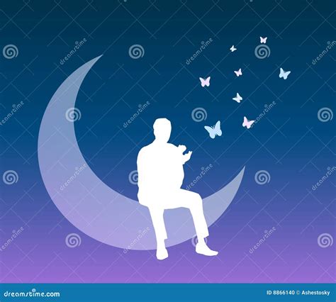 Man Into A Dream Vector Background Stock Photo - Image: 8866140