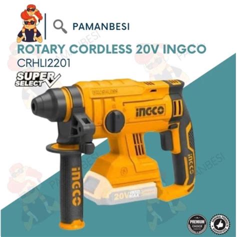 Jual Mesin Rotary Hammer Cordless 20v Brushless Bobok Bor Ingco