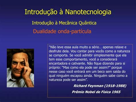 PPT Introdução à Nanotecnologia PowerPoint Presentation free