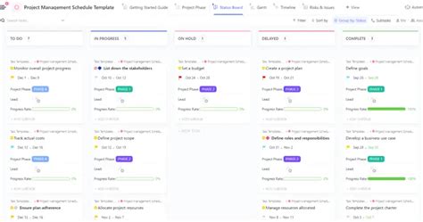 Project Management Schedule Template by ClickUp™ | Template by ClickUp™