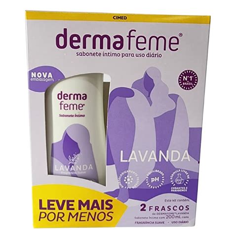 Cimed Dermafeme Kit 2 Sabonete Líquido Íntimo Lavanda de 200ml cada