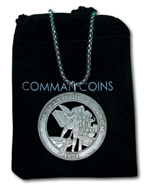 Cut Coin Hobo Coin Necklace Sexy Witch Naked Black Magic American