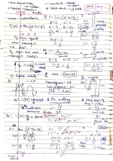 Class 11 Physics Short Notes Unit Dimension Handwritten Notes Shop