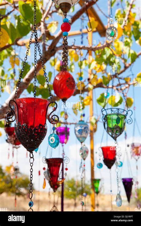 Traditional Turkish Souvenirs In The Branches Of A Tree At A Viewpoint