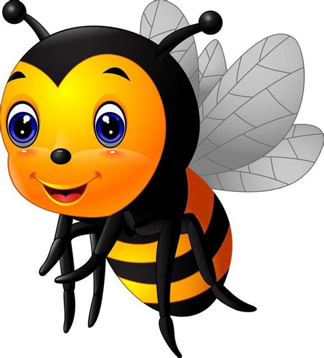 Lindo Abeja Caricatura Vector En Vecteezy