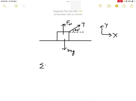 Solved A Sled Of Mass M Kg Is Pulled Across A Frictionless