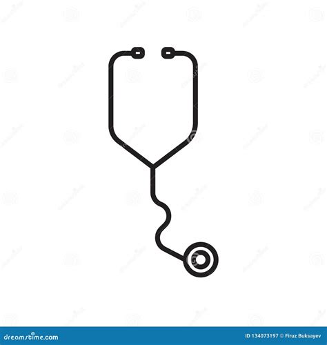 Stethoscope Icon Vector Isolated On White Background Stethoscope Sign