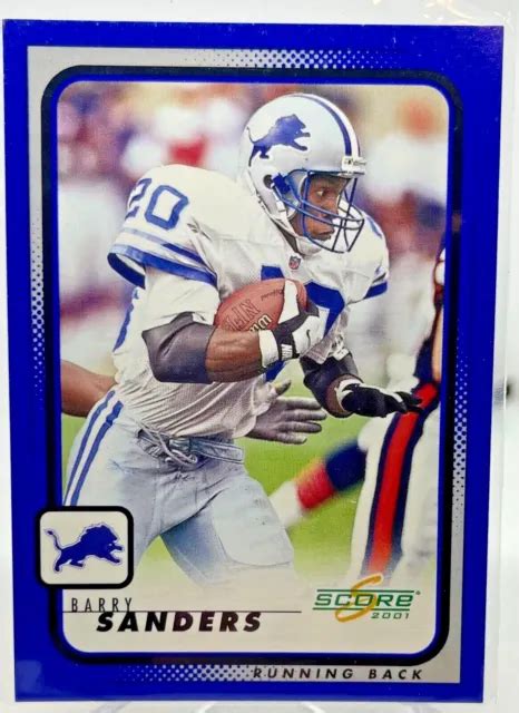 Barry Sanders Score Football Card Detroit Lions Hall Of Fame