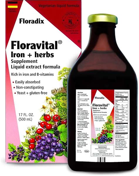 Floradix Floravital Liquid Iron And Vitamin Formula Ml Amazon