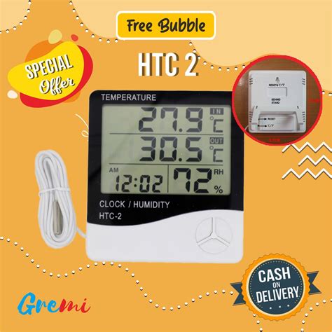 Jual Pengukur Suhu Ruangan HTC 2 Hygrometer Digital Temperature