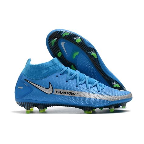 Crampon Nouvel Nike Phantom Gt Elite Df Fg Bleu Argent