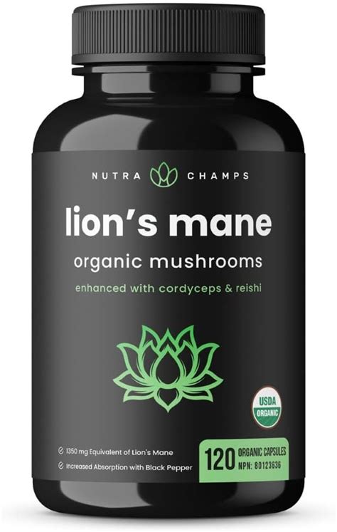 Organic Lions Mane Supplement 1350mg Review SuppleFacts