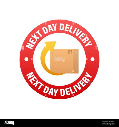 Next Day Delivery Sign Label Vector Stock Illustration Stock Vector