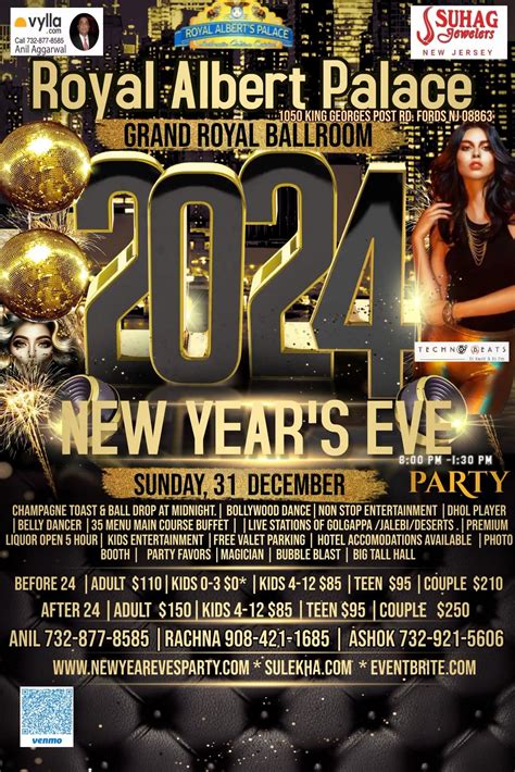 Dec 31 Grand New Years Eve Party In Royal Albert Palace Ballroom