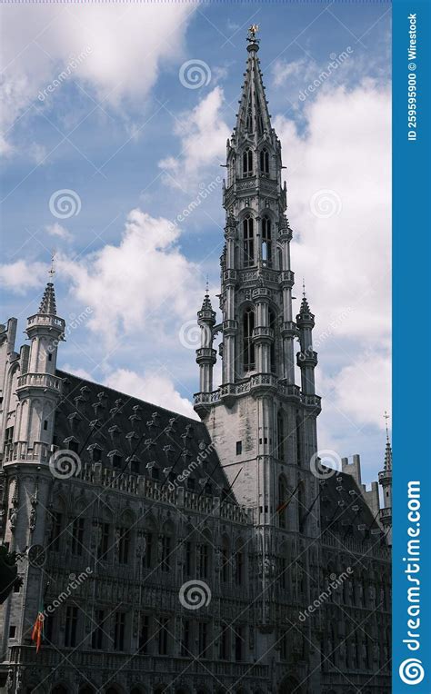 Vertical Shot Of The Brussels Town Hall In Grand Place Brussels