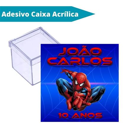 15 Adesivos Personalizados Caixa Acrilica Homem Aranha Elo7