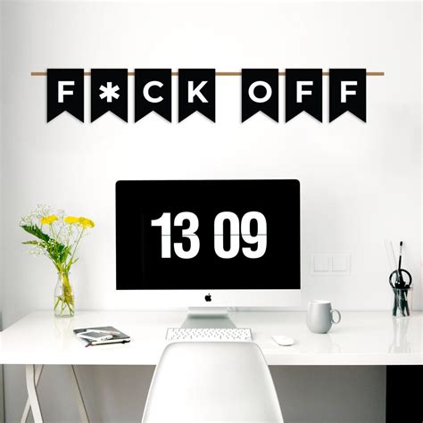 Sassy Banner Fuck Off Banner Printable Banner Party Favors Digital Banner Black Etsy