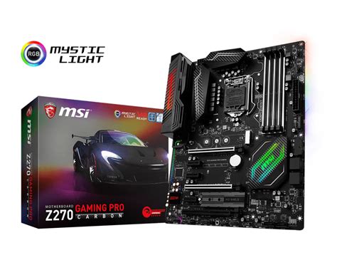 MSI Z270 Gaming Pro Carbon Motherboard Specifications On MotherboardDB