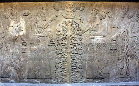 Assyrian Relief King Ashurnasirpal S Ix Bc King Ashurnasirpal And Apkallu By The Tree Of Life