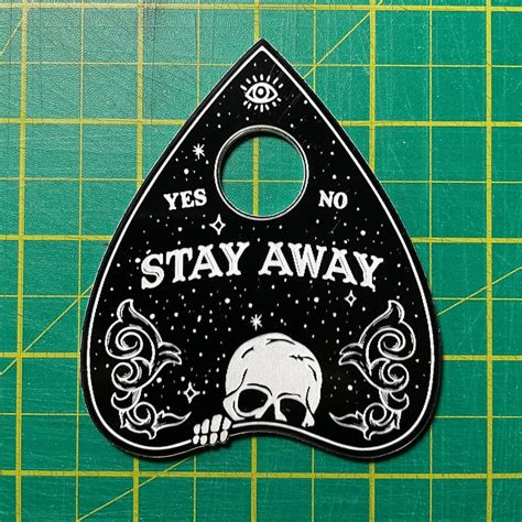 Ouija Planchette Planchette Shape Goth Stay Away Halloween Etsy Uk