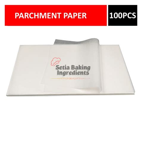 100pcs Rectangular Square Parchment Paper Greaseproof Baking