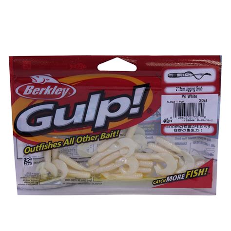 Gulp Jigging Grub Soft Bait Length Pearl White Per