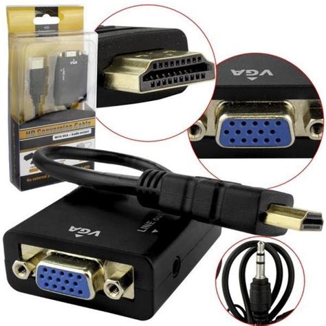 Conversor Hdmi Vga Udio Adaptador Hdmi Para Vga Mercado Livre