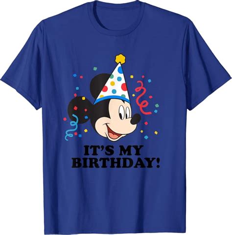 Disney Mickey Mouse Its My Birthday T Shirt Amazonde Bekleidung