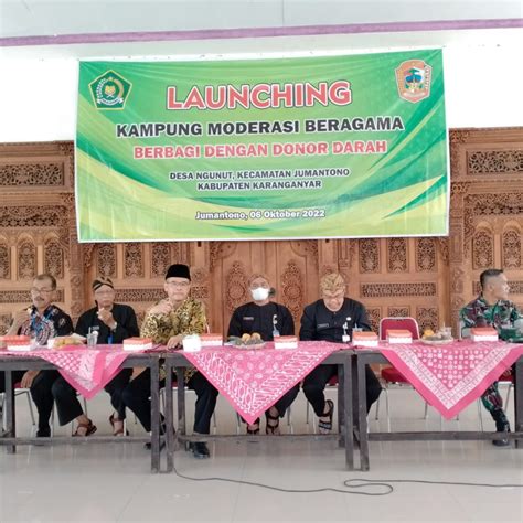 Kampung Moderasi Beragama Desa Ngunut Jumantono Kantor Wilayah