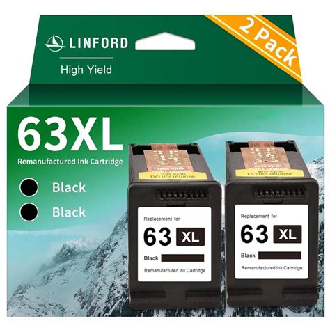 Remanufactured Hp 63xl Black Ink Cartridge 2 Pack F6u64an