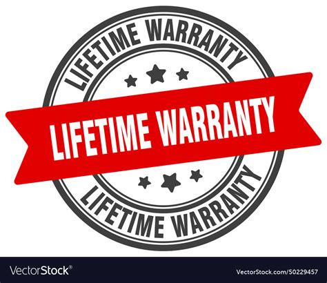 Lifetime Warranty Stamp Label Royalty Free Vector Image