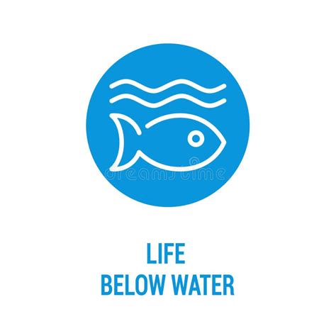 Life Below Water Color Icon Corporate Social Responsibility Sustainable Development Goals Sdg