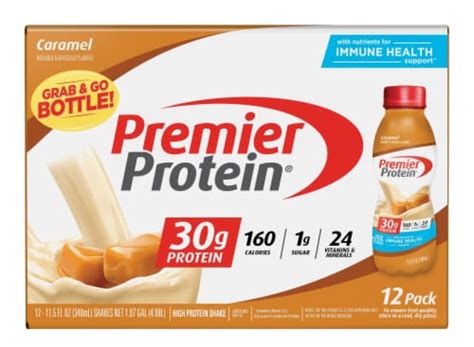 Premier Protein Caramel Protein Shake Bottles 12 Pk 115 Fl Oz Fred Meyer