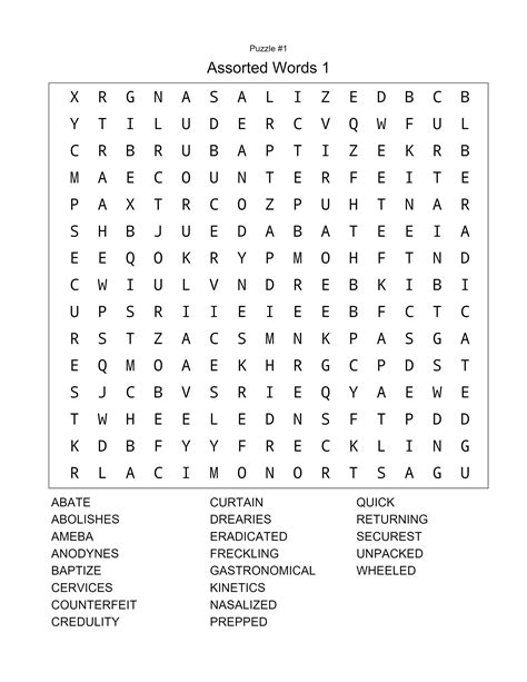 Free Printable 100 Word Searches For Adults Word Search Maker