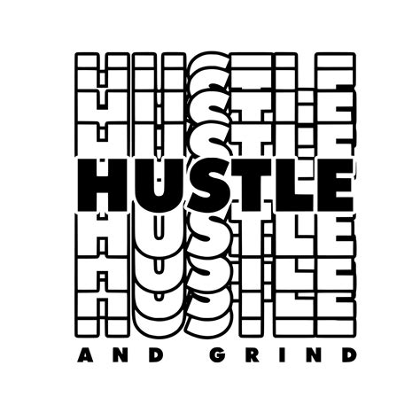 Never Stop The Hustle Logo Svg Cut File T Shirts Silhouette Etsy