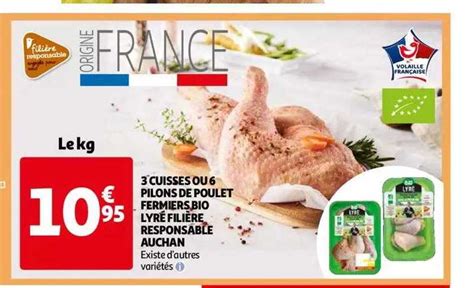 Promo 3 Cuisses Ou 6 Pilons De Poulet Fermiers Bio Lyré Filière