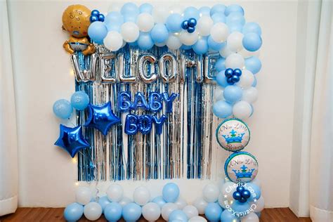 A Blue and White Welcome Baby Boy Decor in Delhi NCR | Mumbai