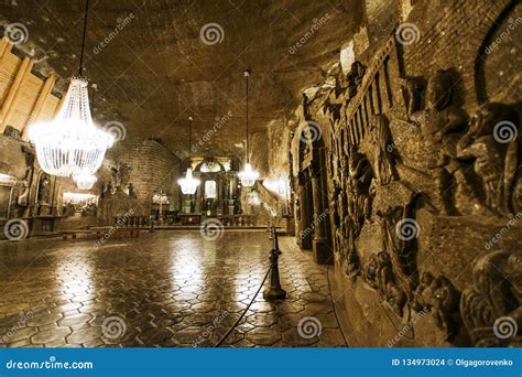 Wieliczka Salt Mine Museum Near Krakow, Displaying Historic Salt-mining ...