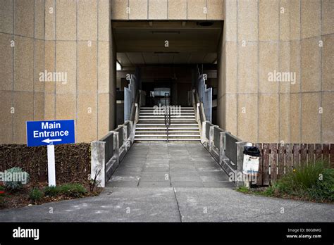 Side Entrance And Steps To Hospital Palmerston North New Zealand Stock